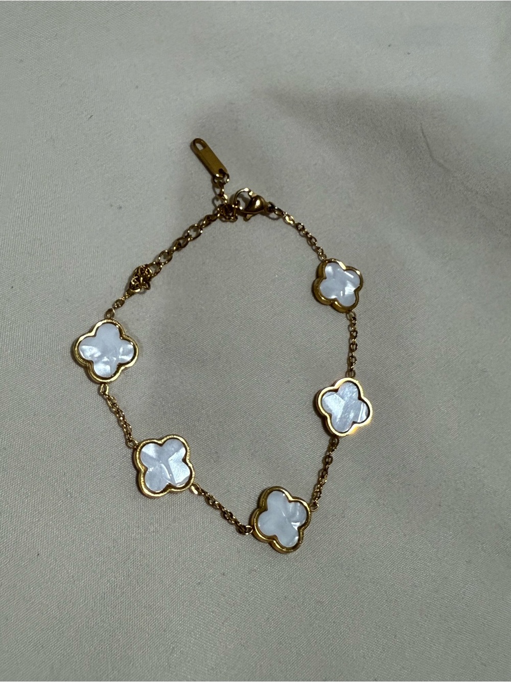 Gold-Tone Clover Bracelet